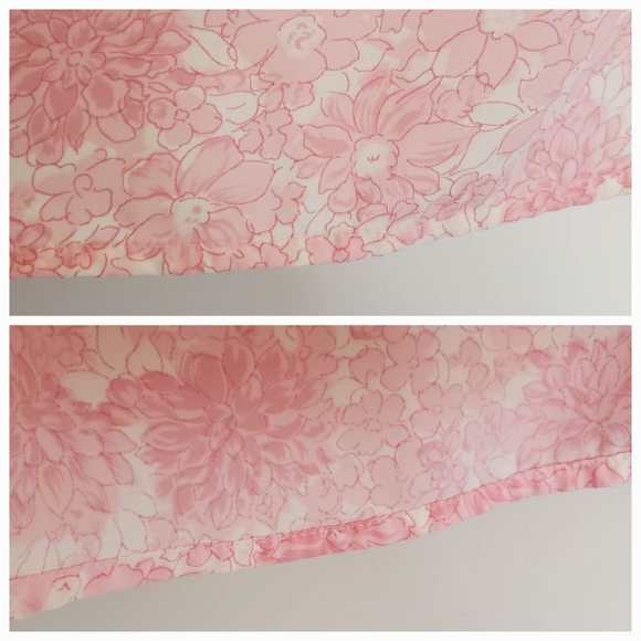 Vintage Polyester Shirt Women's L Pink Floral All Over Print - Picture 12 of 12